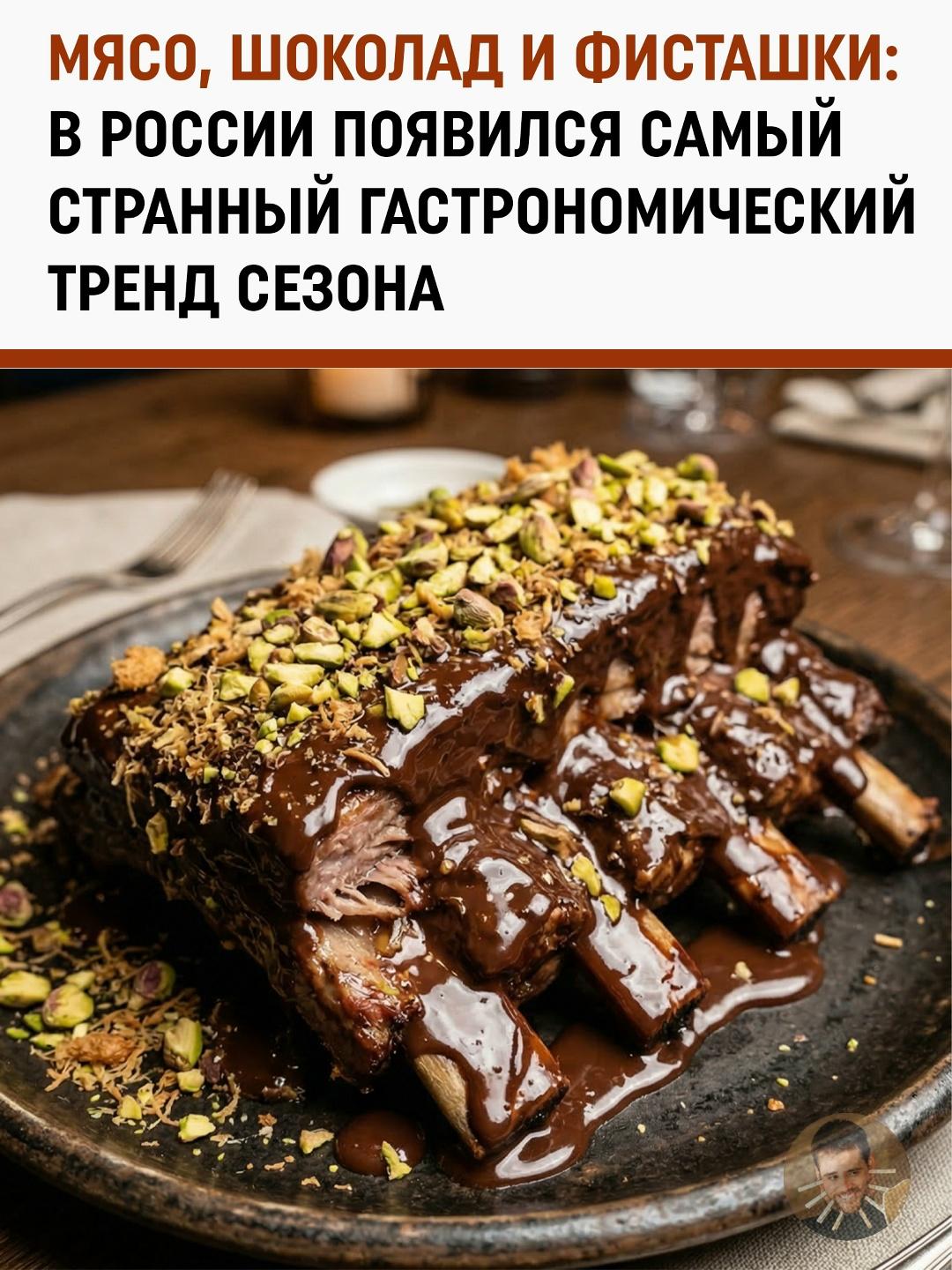 В России начали продавать рёбрышки со вкусом дубайского шоколада.