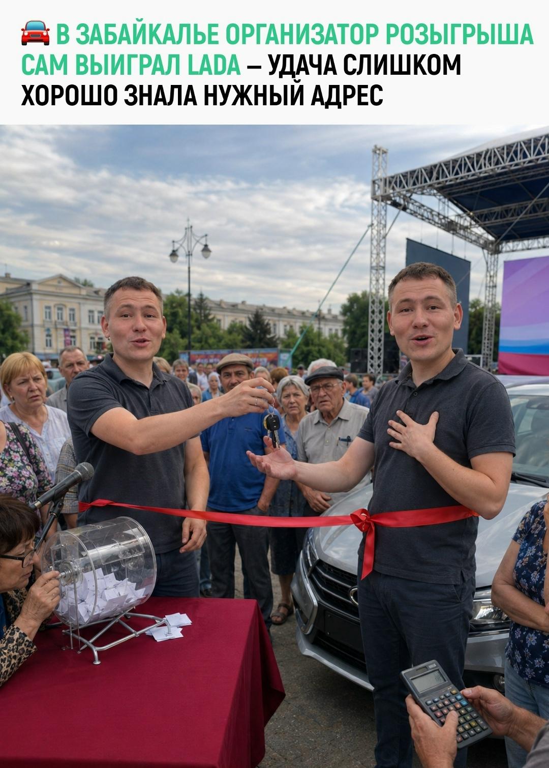 Начальник отдела Минкультуры Забайкалья Николай Гурулёв стал победителем розыгрыша Lada Granta, который сам помогал организовывать ко Дню семьи.