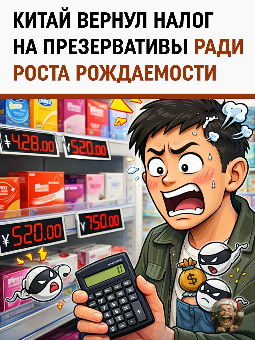 Власти Китая отменили 30-летнюю налоговую льготу на презервативы, введя на них полный НДС в размере 13%. Стратегия проста: сделать средства контрацепции менее доступными, чтобы простимулировать рождаемость, которая падает третий год подряд.