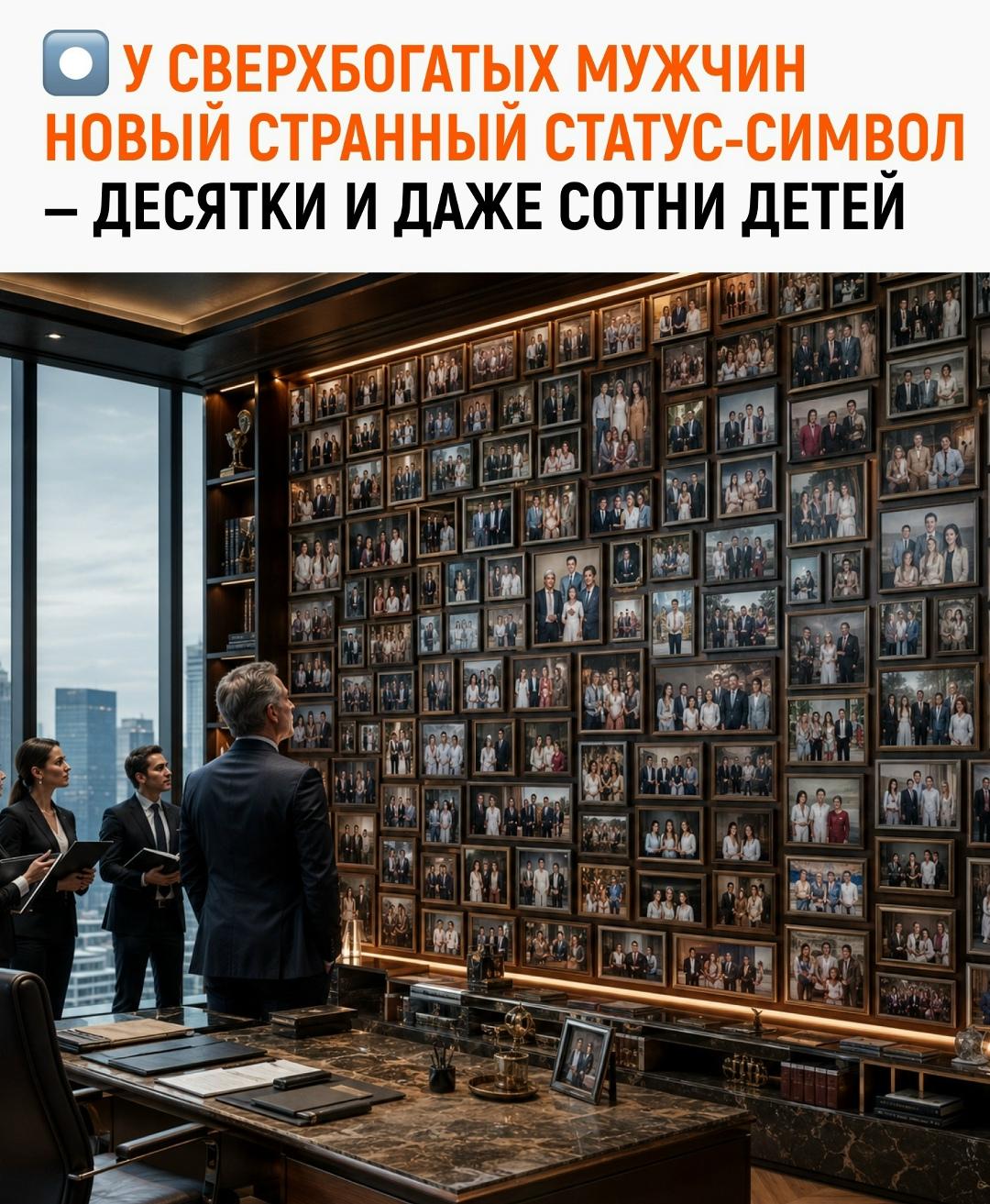 NYT пишет, что среди сверхбогатых мужчин растёт тренд на максимальное количество потомков. Речь идёт о десятках, а иногда и сотнях детей от разных женщин.