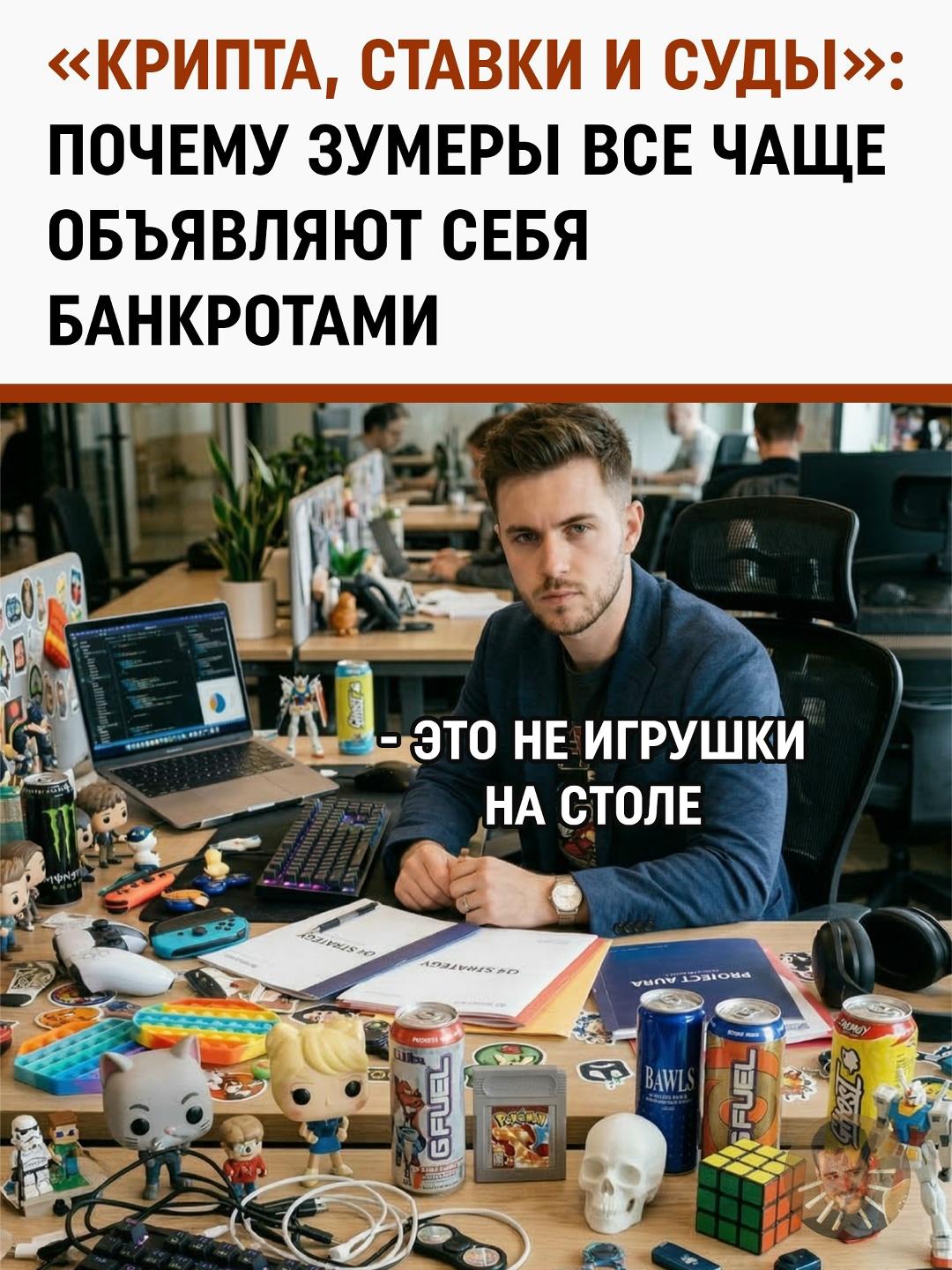 «Крипта, ставки и суды»: Почему зумеры все чаще объявляют себя банкротами