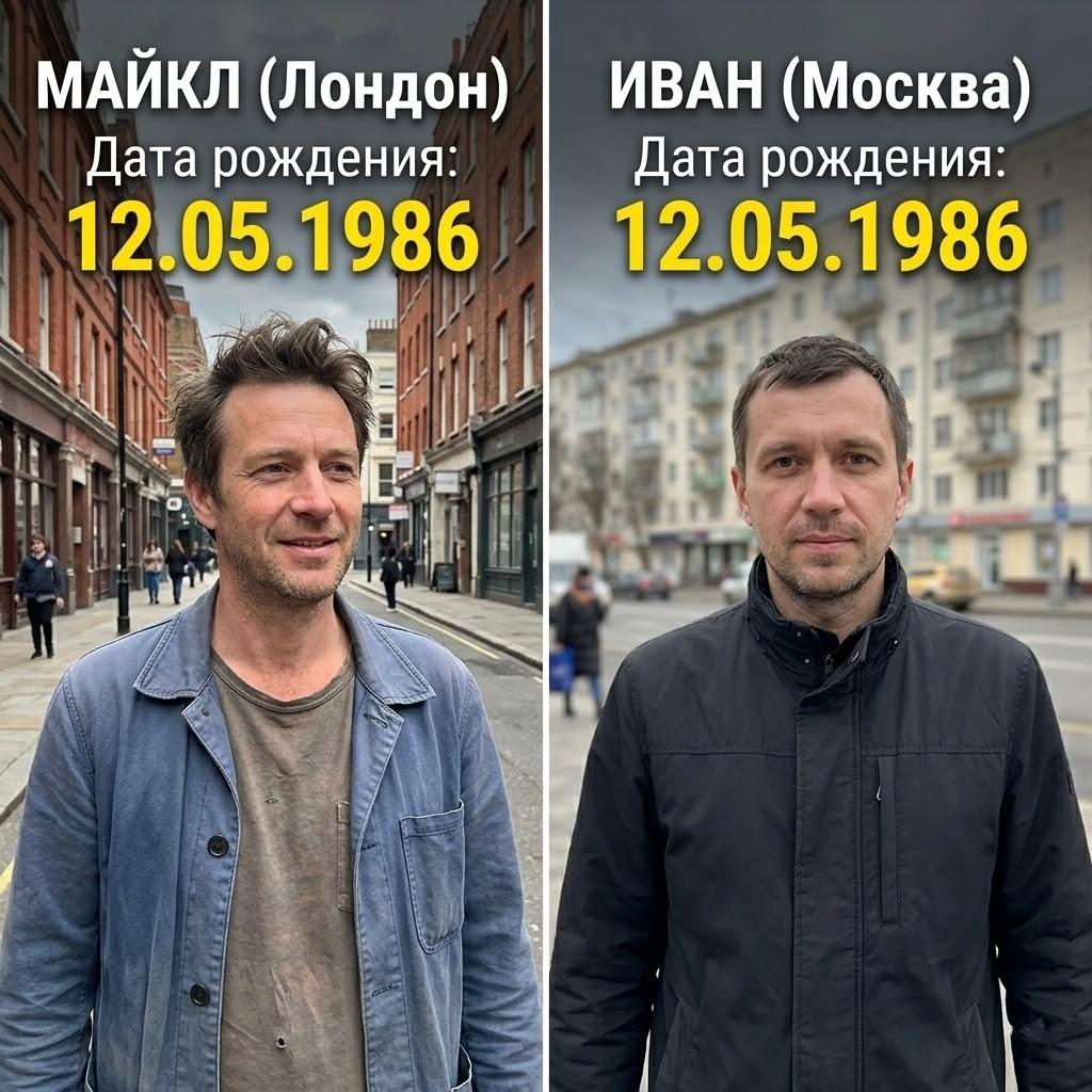 Феномен «близнецов по времени»: почему незнакомые люди проживают одинаковую жизнь? ️