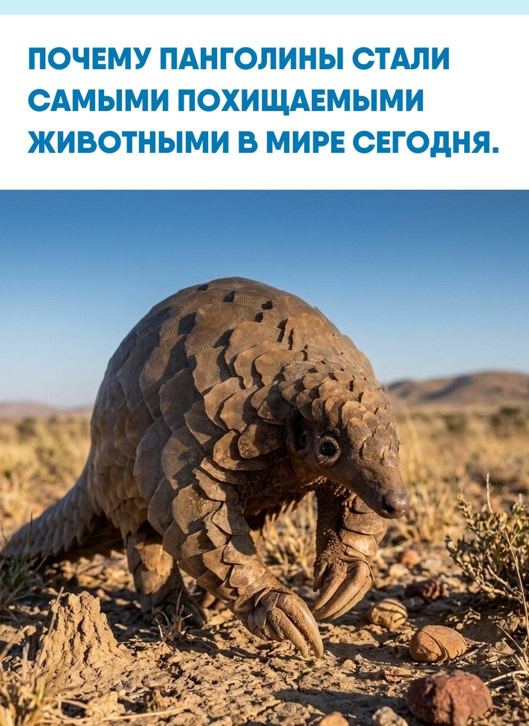 Панголин напоминает ожившую сосновую шишку, покрытую плотной чешуей