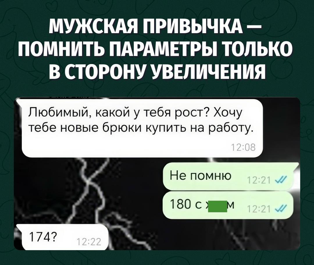 Когда сантиметры зависят не от рулетки, а от самооценки