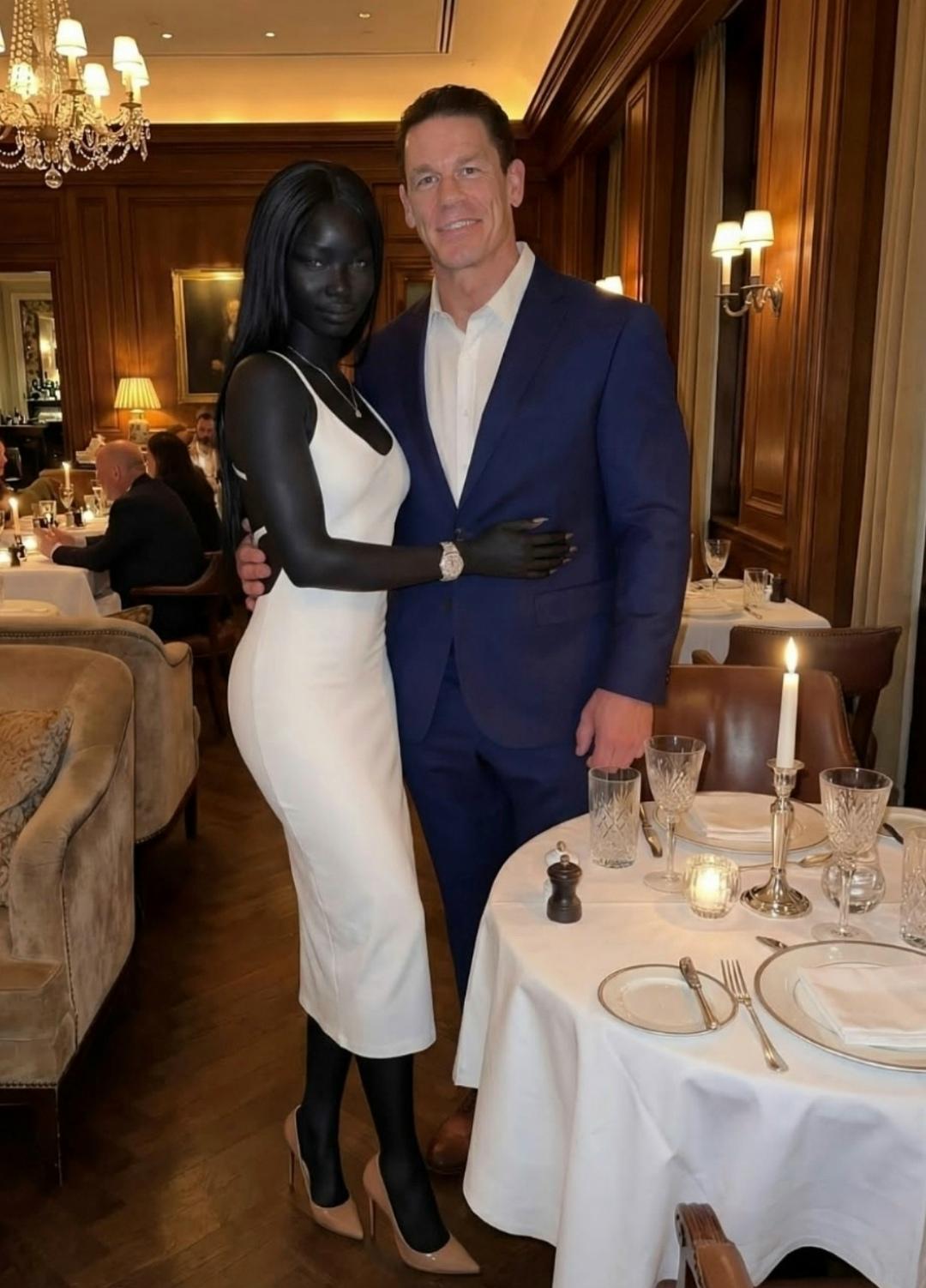 Актёр Джон Сина с своей необычной и очень красивой возлюбленной.