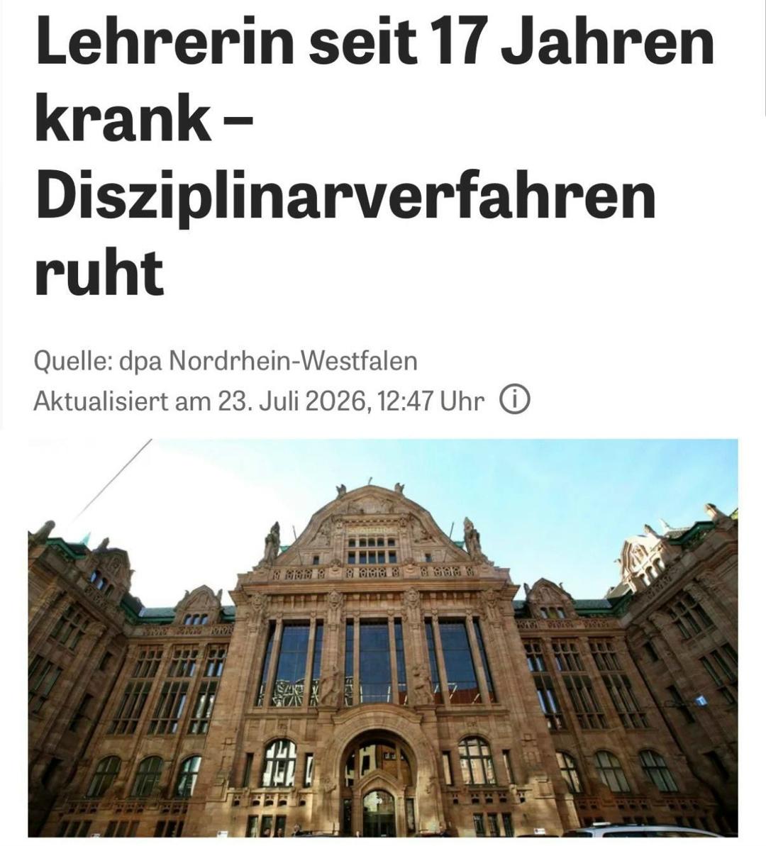 Учительница из Германии 17 лет не выходила на работу, оставаясь на больничном и продолжая получать зарплату