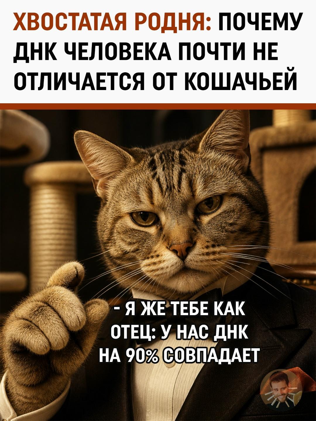 Мурчащие родственники: учёные нашли у людей и кошек 90% общих генов