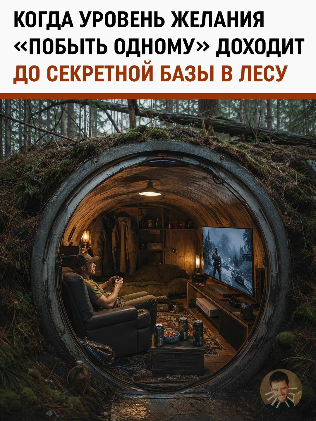 Игровой рай под корнями: как геймер построил в лесу секретный бункер ради спокойных каток на PS5.