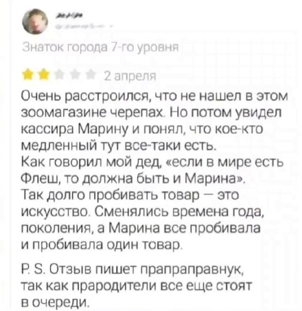 Лучше отзыва я еще не читал