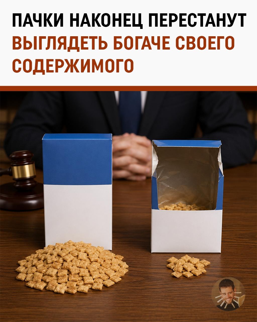 В Госдуме решили заняться шринкфляцией — той самой магией, когда пачка осталась прежней, а еды внутри стало как зарплаты после всех платежей.