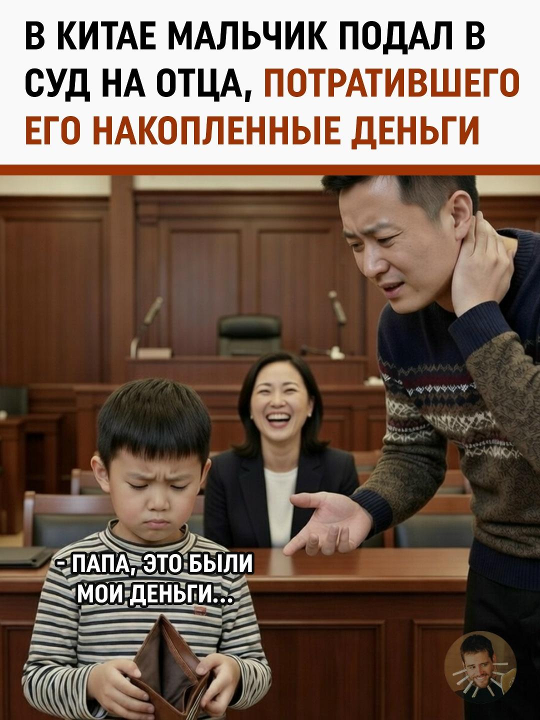 В Китае обычная семейная история превратилась в прецедент о правах ребёнка на собственные деньги.