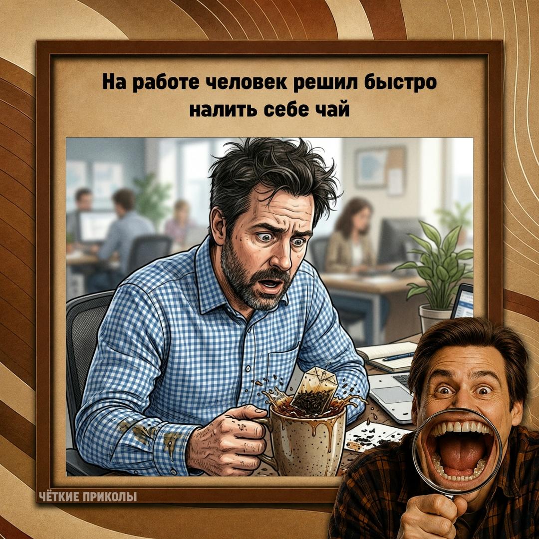 Обычное дело: кружка, кипяток, пакетик.