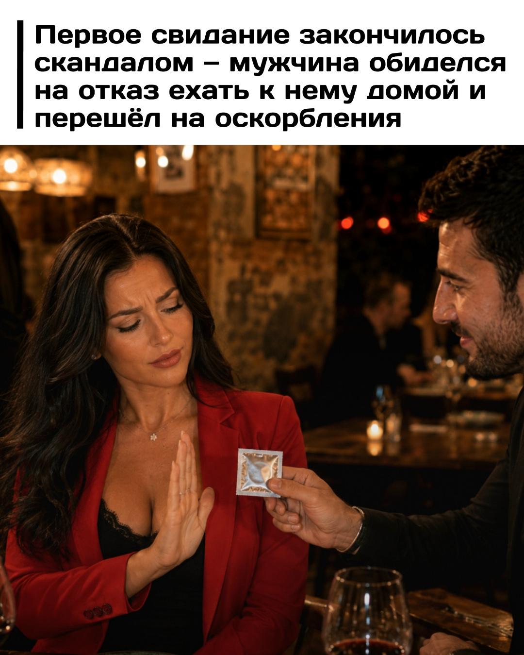 Девушка рассказала о неудачном первом свидании: после вечера мужчина предложил продолжить встречу у него дома, но получил отказ.