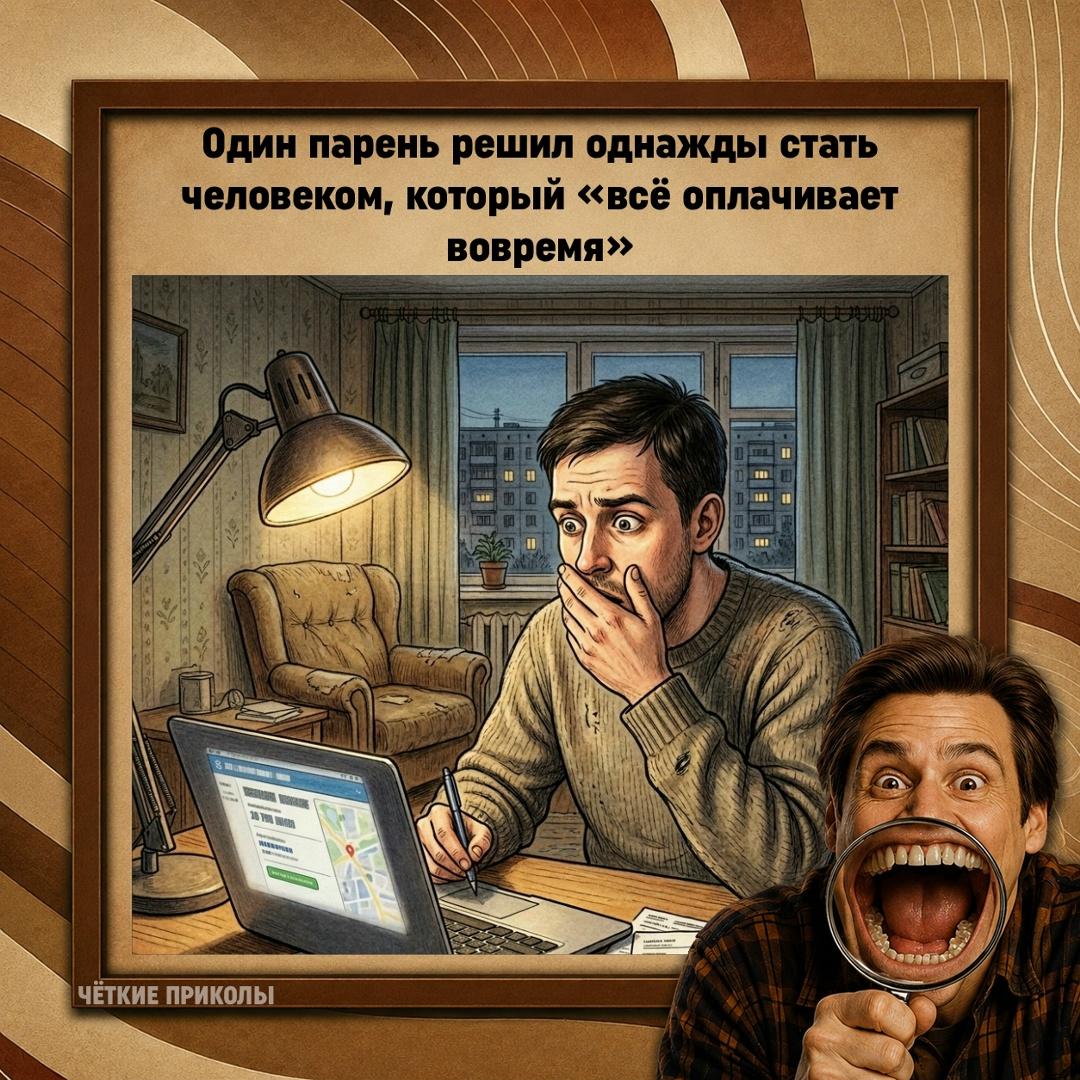 Сел вечером, открыл приложение банка, коммуналку, интернет, телефон — всё как взрослый, спокойный, собранный человек.