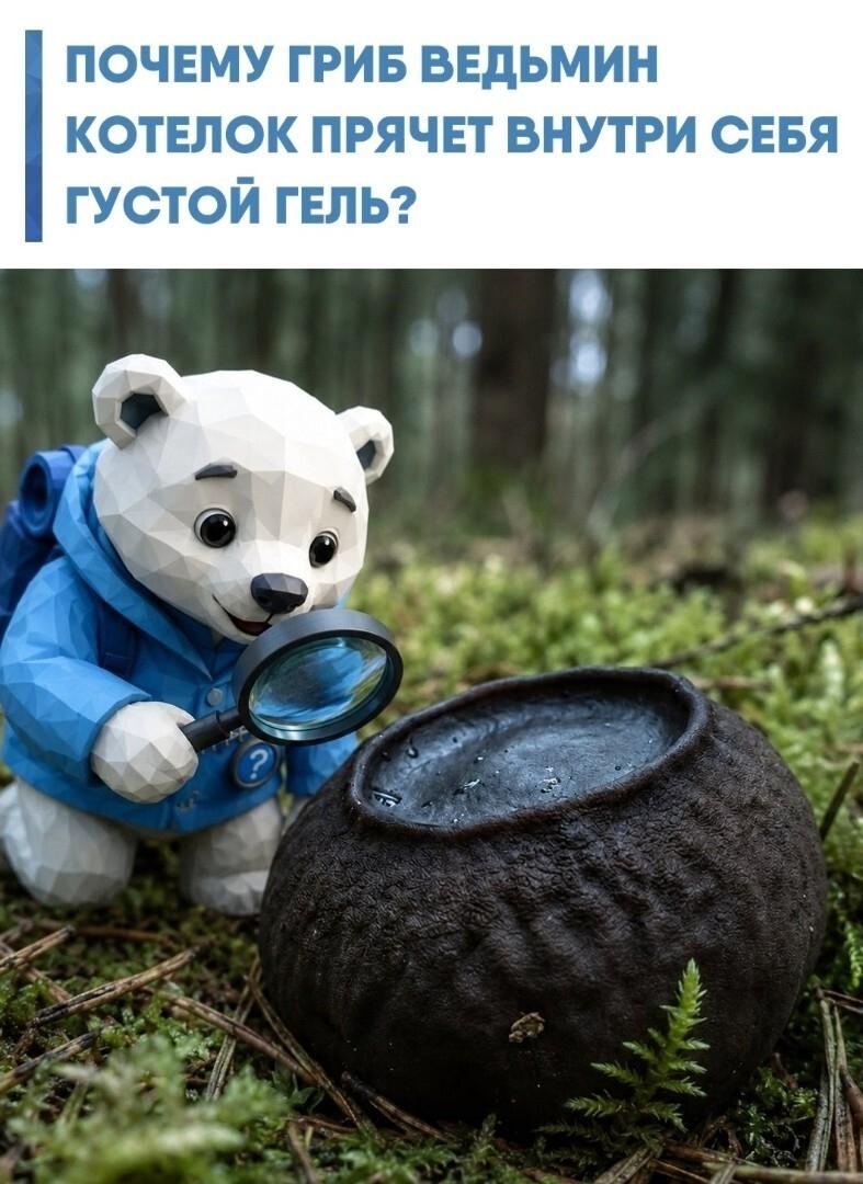 Саркосома шаровидная появляется в лесах лишь на короткий весенний срок, напоминая запечатанный угольный бочонок