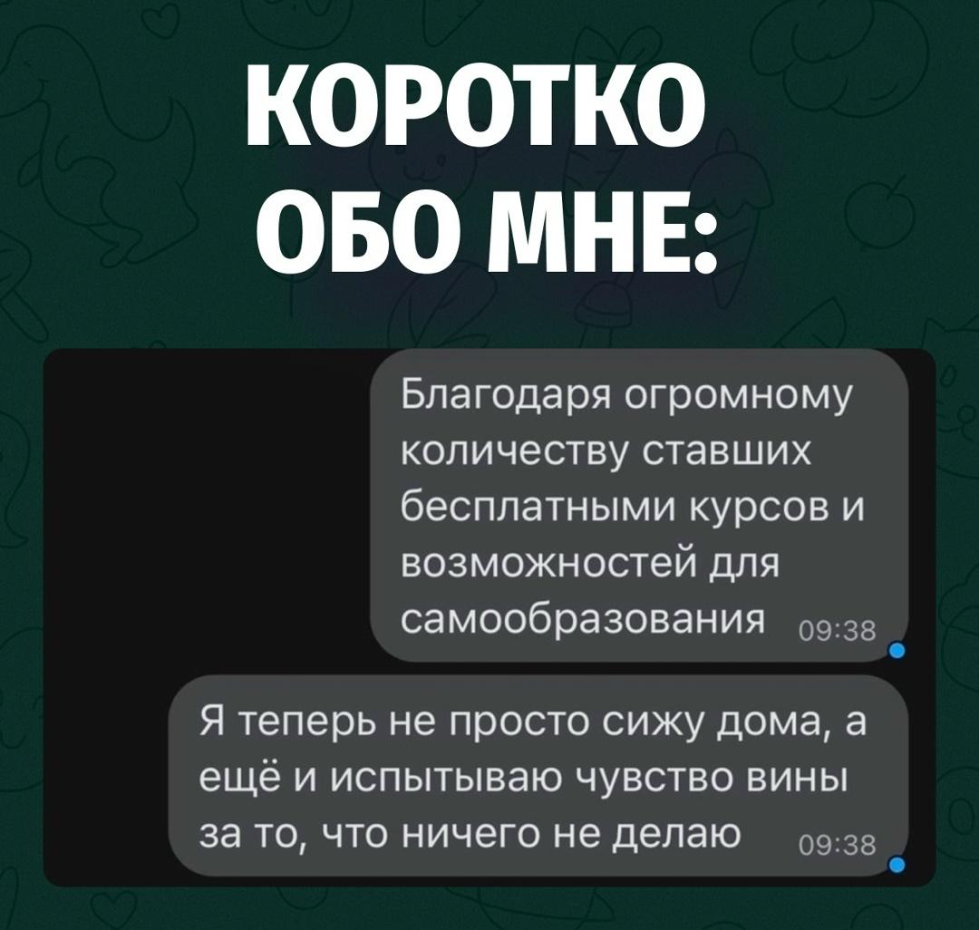 Бесплатное образование — это когда у тебя нет ни навыков, ни покоя