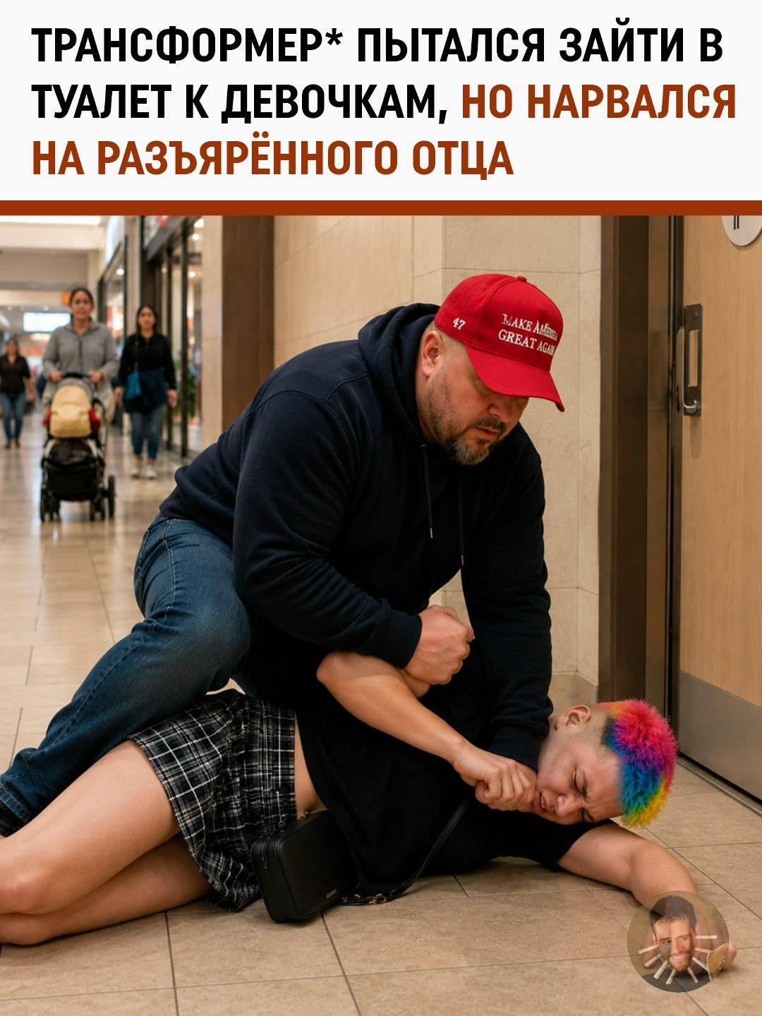Кадры из США разлетелись по сети: как папа защищал границы женского туалета от «особых» гостей