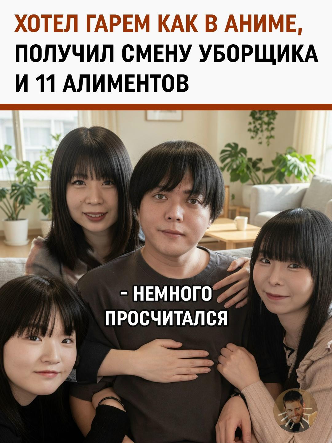 От гарема до швабры: Рюта Ватанабэ не теряет надежды стать отцом 54 детей