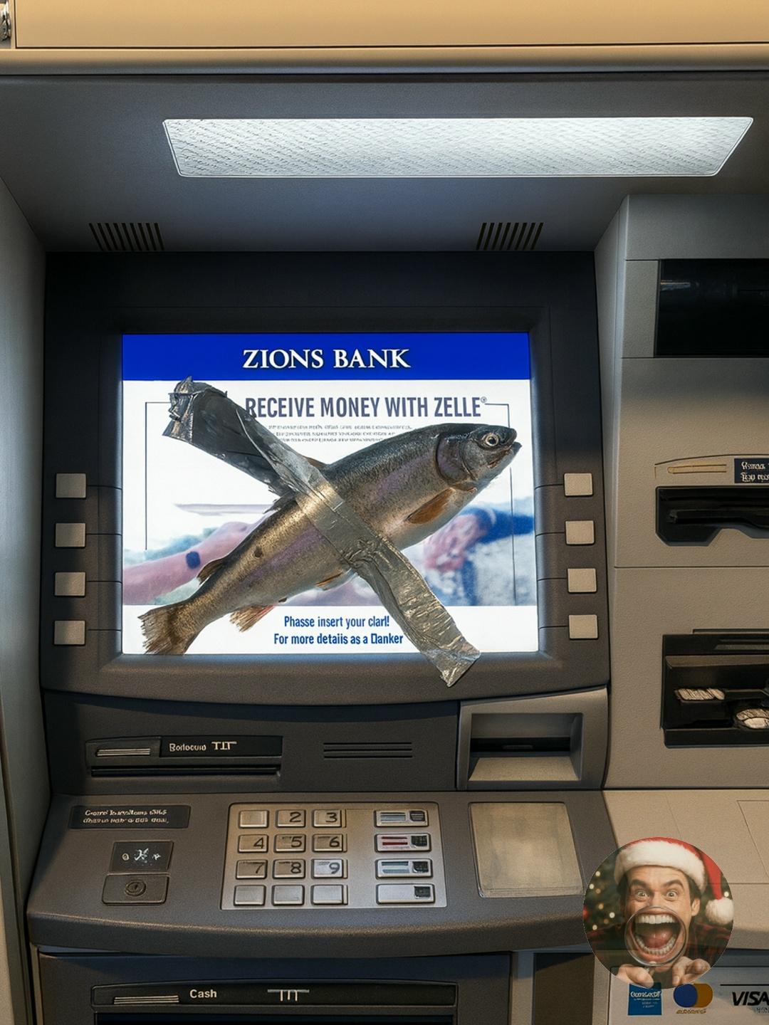 Рыбный перформанс вышел из-под контроля: подросток из Юты прославился, прикрепляя рыбу к банкоматам и полицейской машине