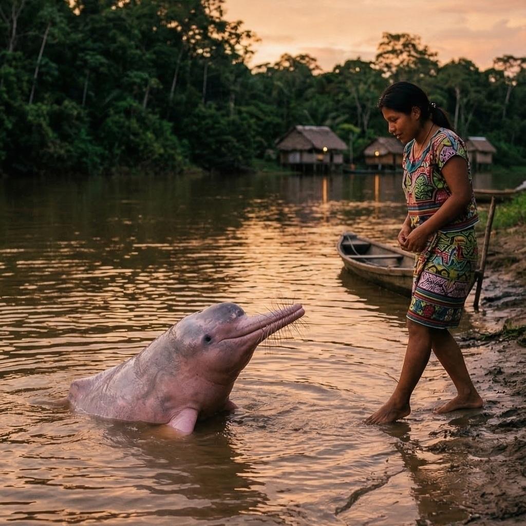 В глубинах реки Амазонки живёт необычное существо, которое стало центральной фигурой загадочных мифов.