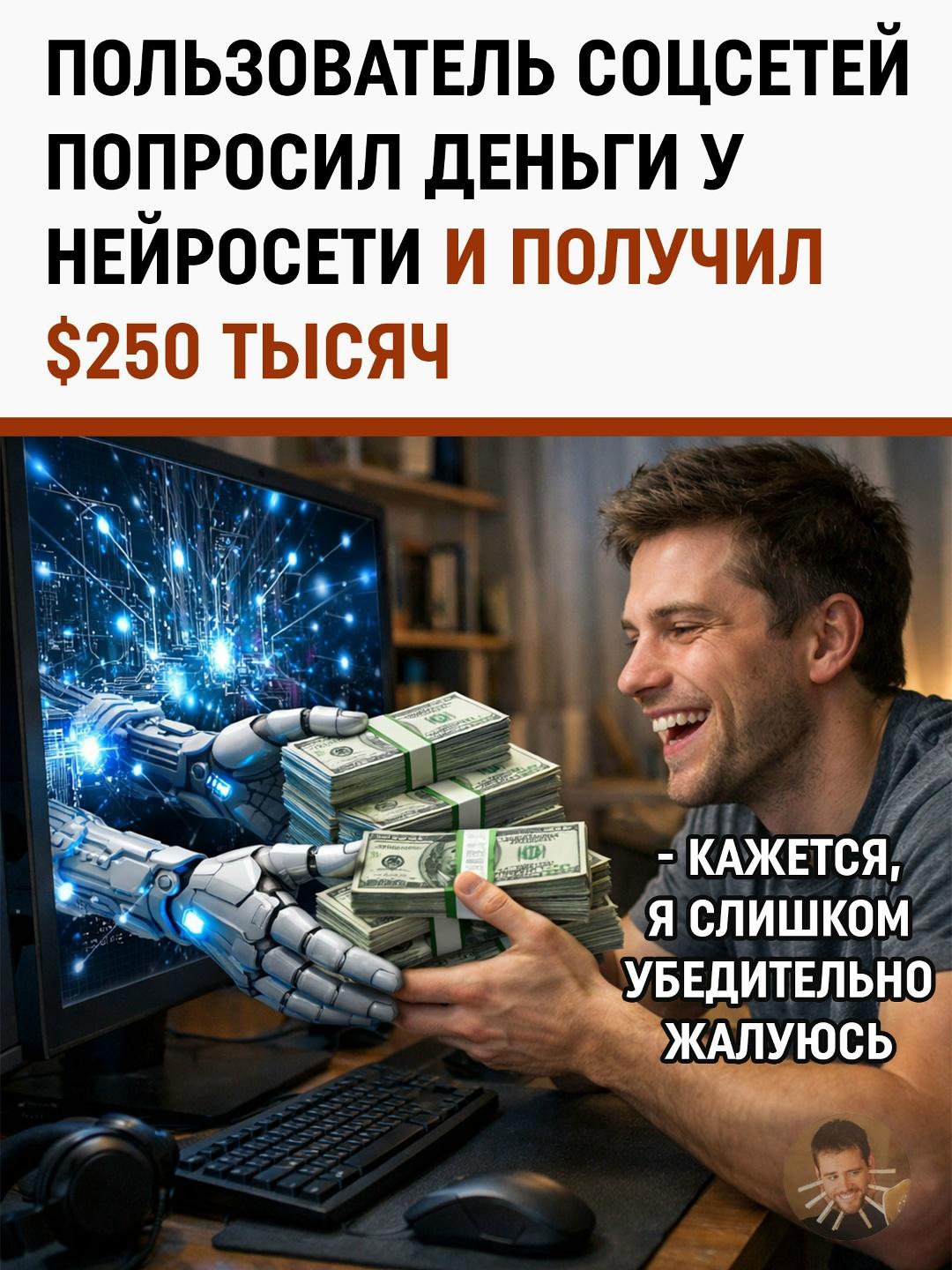 Просить деньги у технологий — стратегия сомнительная, но для одного счастливчика она обернулась джекпотом.