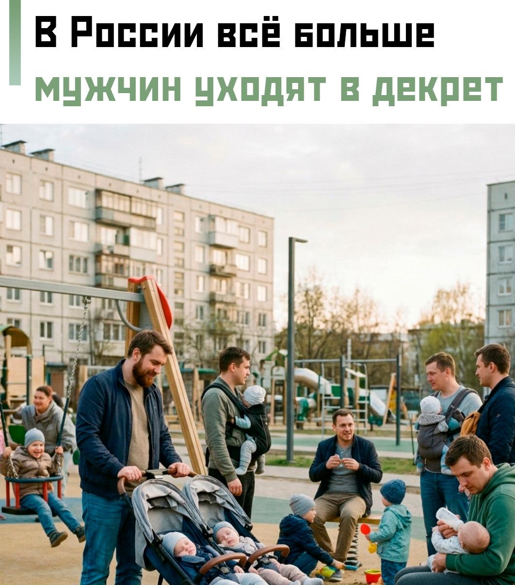😏 Сейчас уже каждый восьмой получатель пособия по уходу за ребёнком — отец.
