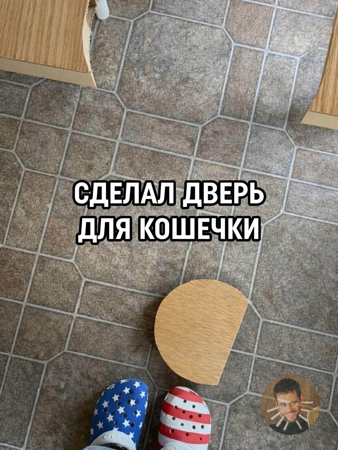 «Решил сделать дверь для кошечки. Подумал, прикинул, выпилил. Уже в процессе понял, что что-то не так… А потом понял — я сделал идеальную дверь. Просто не с той стороны.