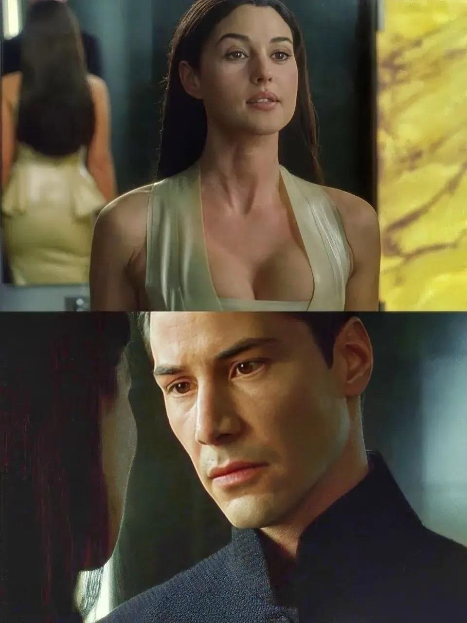 Во время съёмок поцелуя в фильме «Матрица. Перегрузка» Киану Ривзу и Монике Беллуччи пришлось пройти через настоящий марафон — за два дня они сделали 50 дублей.