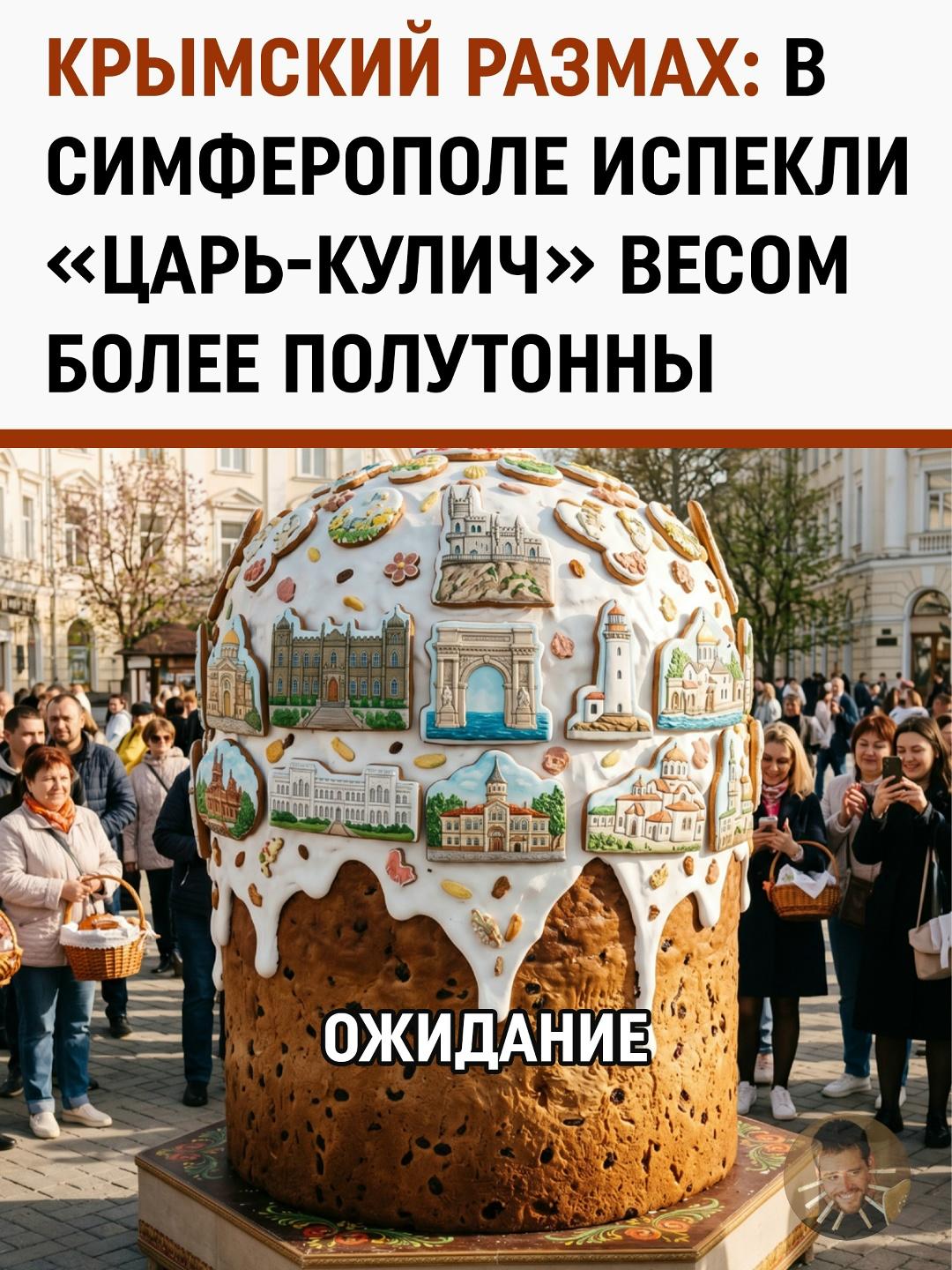 Рекордная выпечка: 1000 яиц и пряничные достопримечательности в одном куличе