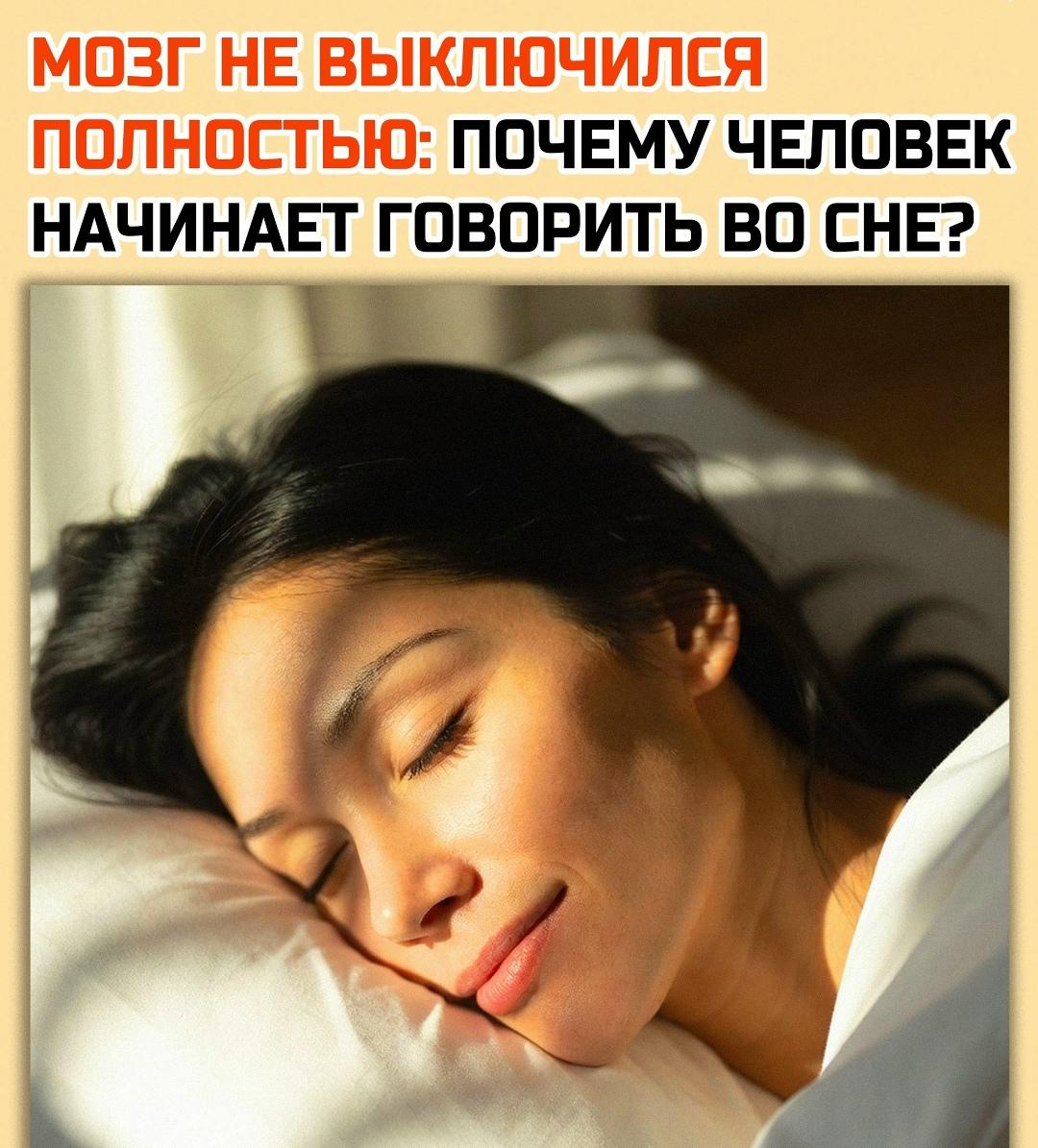💤 Разговор во сне обычно не означает тайное признание или странную болезнь. Чаще это сбой между спящим мозгом и речевыми движениями.