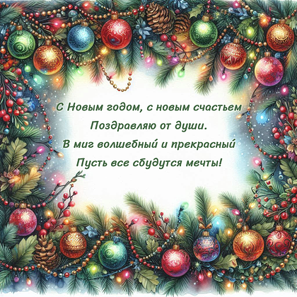 Открытки с Новым годом — 2026: 60+ картинок и поздравлений