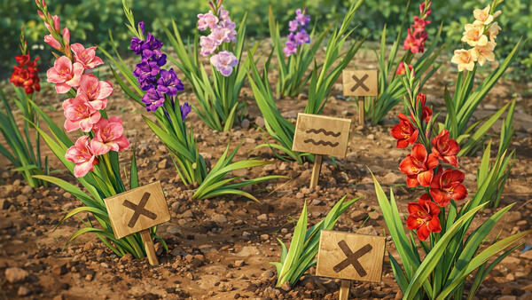 Чтобы не смотрели «в забор»: 3 ошибки при посадке гладиолусов, которые портят вид всей клумбы