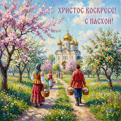 «Христос Воскрес!» Открытки с Пасхой: 140+ картинок и поздравлений