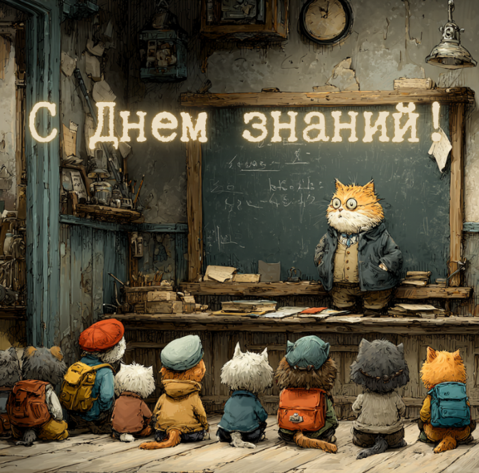 Красивые открытки с 1 сентября (День знаний) для поздравления учителей и учеников