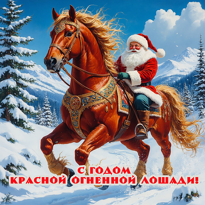 Открытки с годом Красной Огненной Лошади: 60+ картинок и поздравлений
