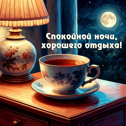 Открытки с пожеланием спокойной ночи: 100+ красивых картинок