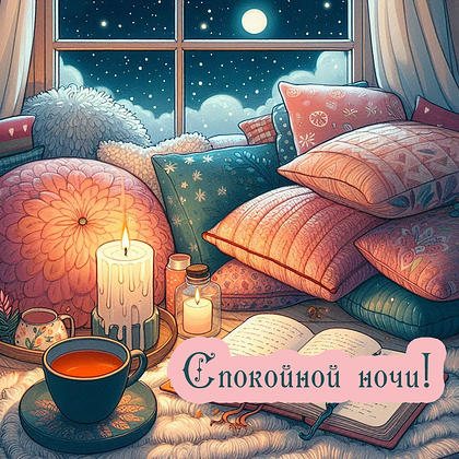 Открытки с пожеланием спокойной ночи: 100+ красивых картинок