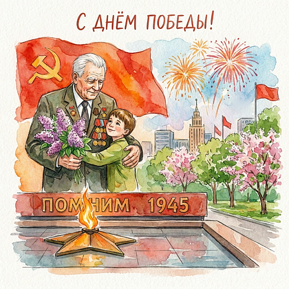 Открытки с Днем Победы 9 Мая в 2026 году: 140+ картинок и поздравлений