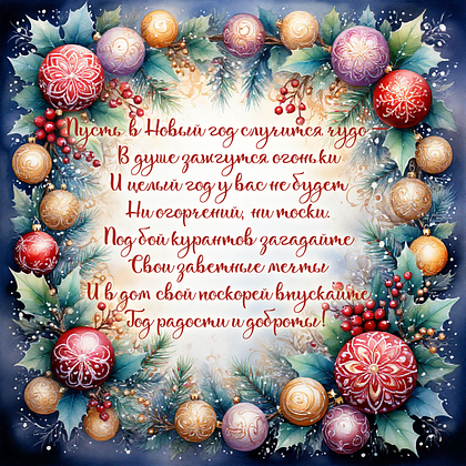 Открытки с Новым годом 2026: скачать 150+ картинок и поздравлений