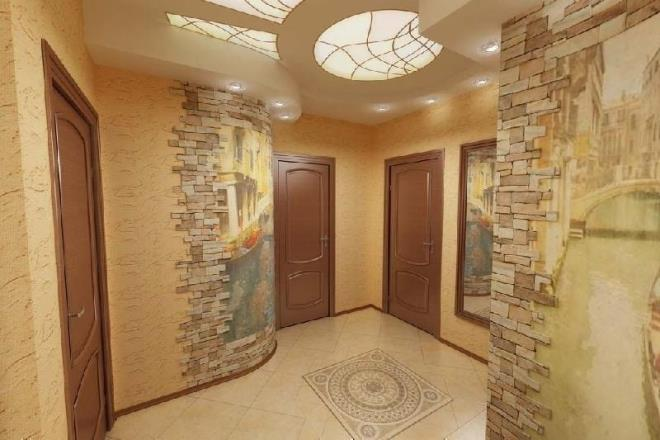 Декоративная штукатурка в интерьере коридора (30 фото)