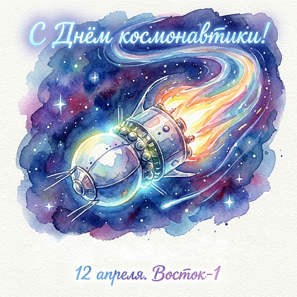 «Поехали!» Открытки с Днем космонавтики: 140+ картинок и поздравлений на 65-летие первого полета