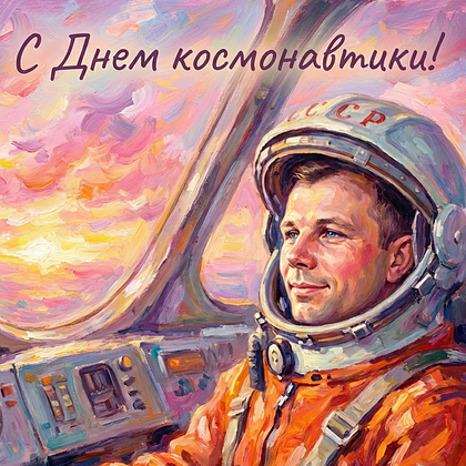 «Поехали!» Открытки с Днем космонавтики: 140+ картинок и поздравлений на 65-летие первого полета