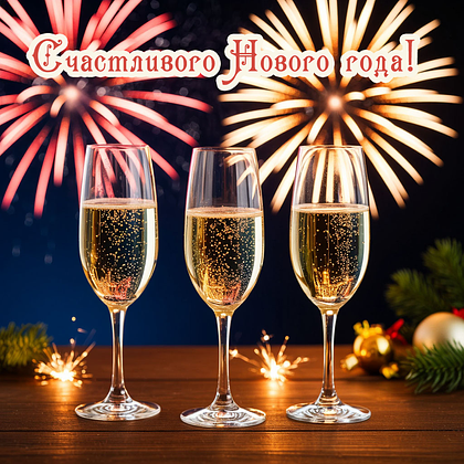 Открытки с Новым годом — 2026: 60+ картинок и поздравлений