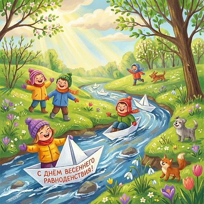 Открытки с днем весеннего равноденствия: 60+ картинок и поздравлений