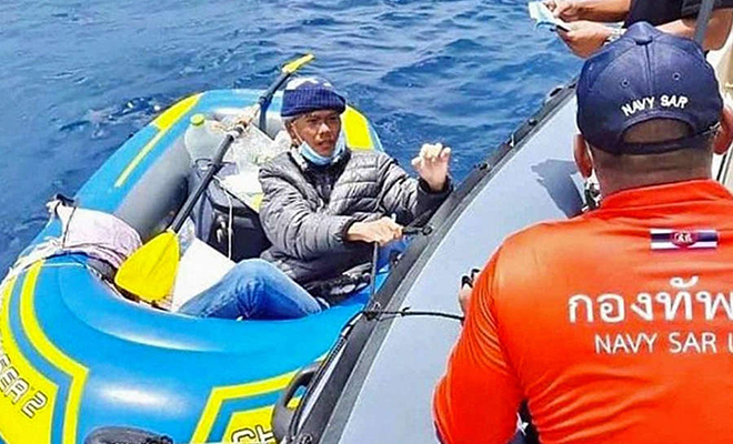 Вьетнамец взял надувную лодку и двинулся из Таиланда в Индию искать пропавшую жену