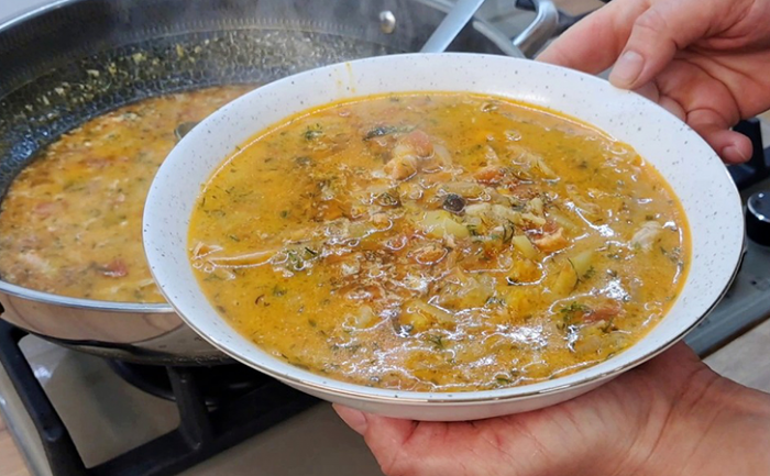 Славянский рыбный суп. Вкуснее ухи: сочетание необычное, на красной чечевице