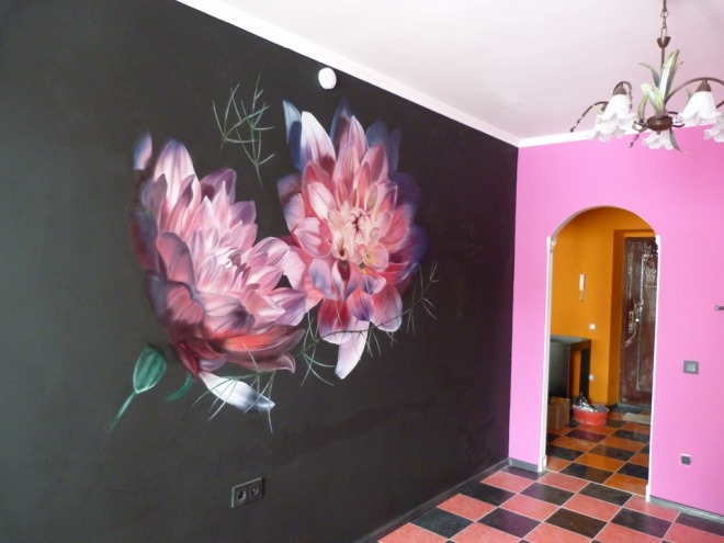 Роспись стен в квартире: несколько способов сделать свою комнату уютной и красивой (46 фото)