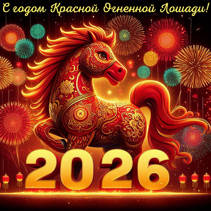Открытки с годом Красной Огненной Лошади: 60+ картинок и поздравлений