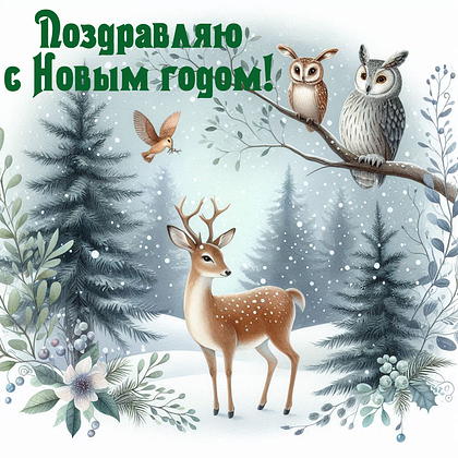 Открытки с Новым годом 2026: скачать 150+ картинок и поздравлений