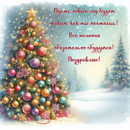 Открытки с Новым годом 2026: скачать 150+ картинок и поздравлений
